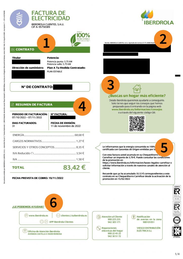 factura iberdrola 1